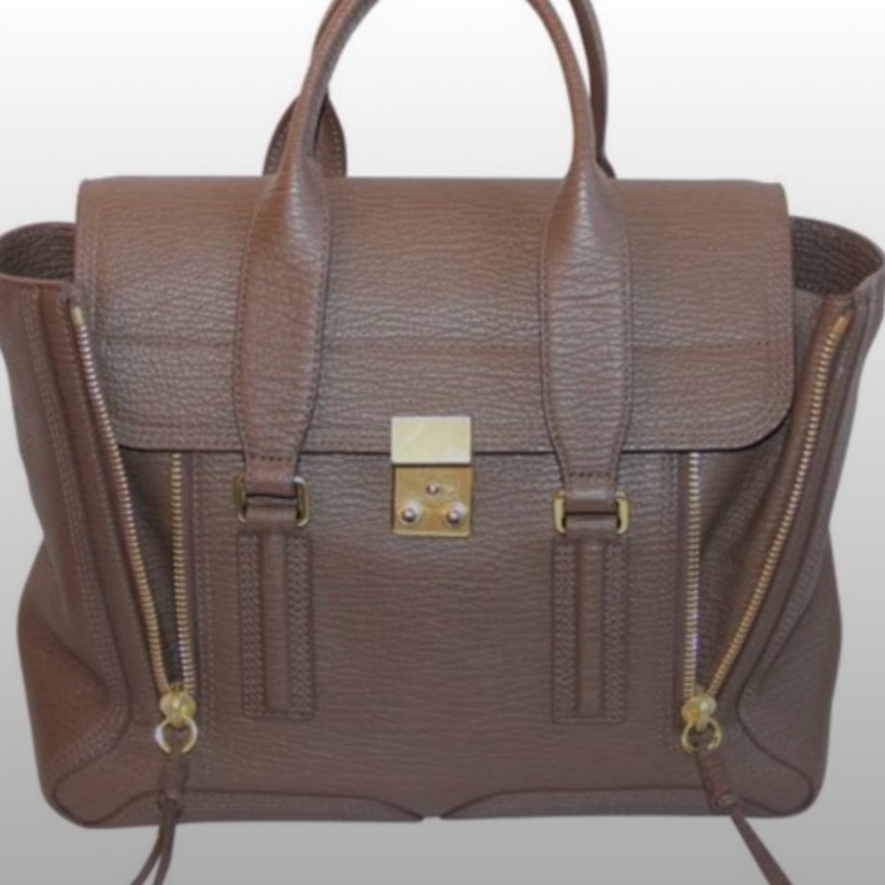 authentic phillip lim large taupe pashli satchel